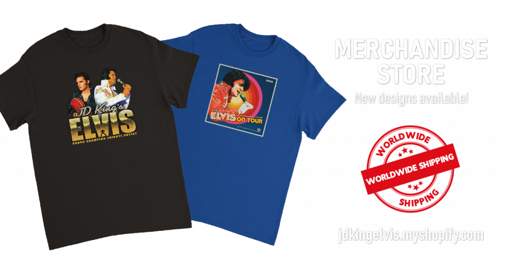 Elvis tribute JD King merchandise store